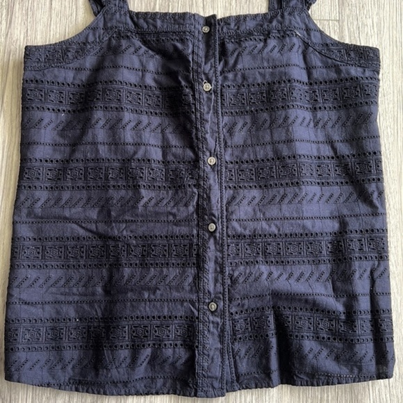 LOFT Eyelet‎ Ruffle Tank Top Size LP - Picture 4 of 10